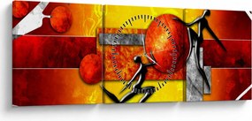 Tablou - Pictura omenirii (cu ceas) (90x30 cm)