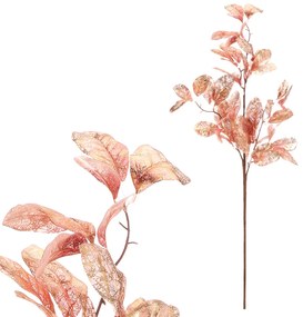Set de ramuri de Crăciun cu frunze aurii, 2 bucăți, roz, 85 cm