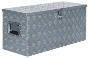 vidaXL Cutie din aluminiu, 90,5 x 35 x 40 cm, argintiu