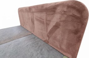 Pat tapițat boxspring FORENA 140x200 cm roz vechi Saltea: Saltea cu arcuri Bonell