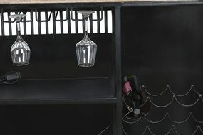 Consola de bar din lemn de mango si metal, cu intrerupator pentru faruri, Rover