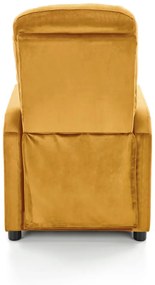 Fotoliu recliner Felipe 2 velvet mustariu H103 cm