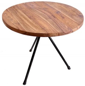 Masuta de cafea rotunda din salcam Panama 60x60x50 cm maro