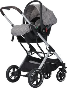 Carucior nou nascuti 3 in 1 NOVOKIDS™ H3100 series, Cu geanta bebe, Cadru Aluminiu, Amortizoare, Roti din cauciuc plin AVE, Landou, Scoica auto,