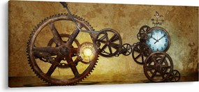 Tablou cu aparatele istorice ale ceasurilor (120x50 cm)