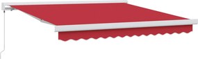 vidaXL Cortina Retractabilă Roșu 300 x 250 cm Stofă și Metal