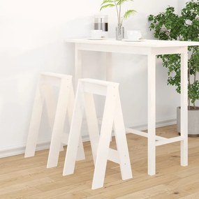 vidaXL Scaune, 2 buc., alb, 40x40x75 cm, lemn masiv de pin