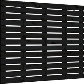 vidaXL Tăblie de pat pentru perete, negru, 96x3x91,5 cm lemn masiv pin