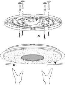 Plafonieră LED RGB dimabilă LANCIANO-C LED/38W/230V Eglo 98768 + telecomandă