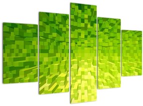 Tabloul cuburilor galbenverzui (150x105 cm)