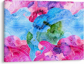 Tablou - Valuri colorate (70x50 cm)