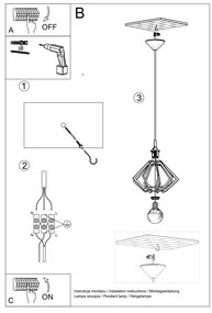 Lustră în culoare naturală cu abajur din lemn ø 27,5 cm Toranja – Sollux