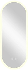 Oglindă baie, Multifuncțională, Iluminare LED Touch, Sistem Dezaburire, 100x40 cm