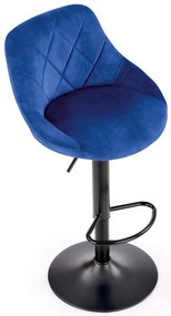 Scaun de bar H101 velvet bleumarin