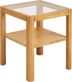 Măsuță auxiliară cu blat din sticlă 40x40 cm Lourmarin – House Nordic