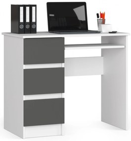 Masă PC Benicio (Alb + grafit gri) (S). 1070848