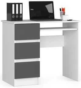 Masă PC Benicio (Alb + grafit gri) (S). 1070848