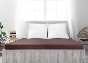 Cearșaf de pat 4Home jersey Ideal maro închis, 60 x 120 cm