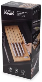 Set de cuțite cu suport din oțel inoxidabil 5 buc. Elevate Bamboo – Joseph Joseph
