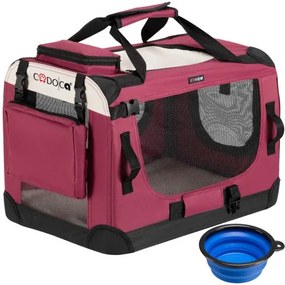 Deuba Geanta portabila pentru caini S 50x35x35cm - rosu