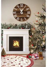 Covor roșu rotund din amestec de bumbac ø 200 cm cu model de Crăciun Toy's Delight Red Christmas – Villeroy&amp;Boch