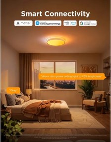 Govee - Plafonieră LED RGBICWW reglabilă, 55W, 230V, Ø 46 cm, Matter, Wi-Fi