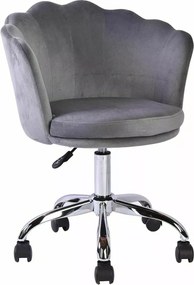 Scaun de birou ROSE VELVET, gri