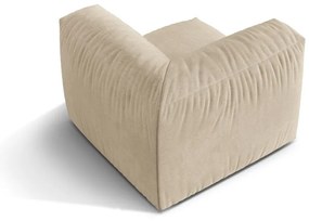 Modul pentru canapea modulară bej cu tapițerie din catifea (cu colț variabil) Martina – Micadoni