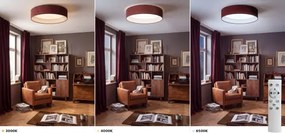 Brilagi - Lampă LED reglabilă VELVET SM. VARI 36W/230V 3000-6500K Ø 55 cm vișinie + telecomandă