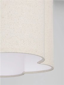 Lustra suspendata cu abajur textil bej BLOOSY