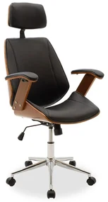 Scaun Directorial Piele Ecologica Farby Negru