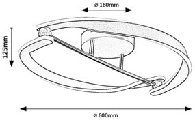 Rabalux 71149 - Plafonieră LED ADALIND LED/40W/230V 3000K Ø 60 cm