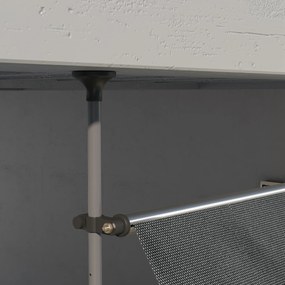 Outsunny Parasol Manual Retractabil pentru Balcon 300x120x210-300 cm cu Manivela Inaltime Ajustabila Impermeabil si Anti-UV Gri Inchis | Aosom Romania