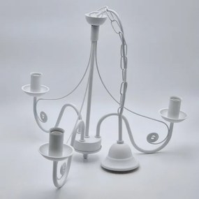 Lustră pe lanț DONATO 3xE14/40W/230V alb