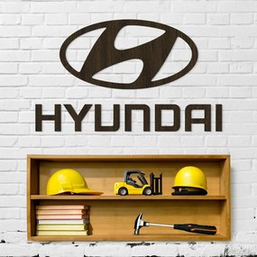 DUBLEZ | Sigla din lemn pentru perete a mașinii - Hyundai