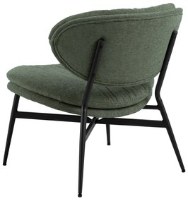 MAZZONI EXPORT SOPHIA Verde (material Apia 352)/cadru negru - FOTOLIU DE ODIHNĂ SCAUN PENTRU SALON/BIROU TAPIȚAT