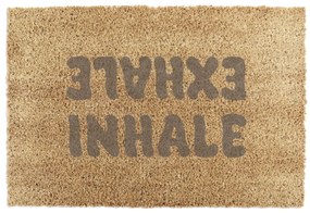 Covoraș de intrare din fibre de nucă de cocos 60x90 cm Inhale Exhale – Artsy Doormats