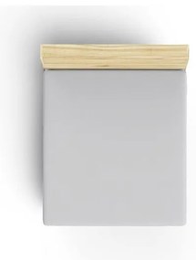 Cearceaf gri din bumbac cu elastic 140x190 cm – Mijolnir