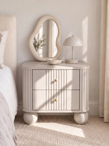 Set noptiere Vesper 56 cm - cașmir / mânere aurii / picioare rotunde