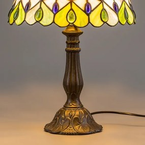 Brilagi - Lampă de masă Tiffany MARGARET, cu vitralii, 1xE27/40W/230V