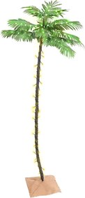 vidaXL Palmier cu LED, 136 LED-uri alb calde, 220 cm