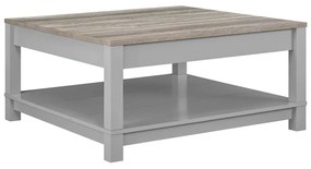 Măsuță de cafea gri/în culoare naturală cu aspect de lemn de stejar 89x89 cm Carver – Støraa