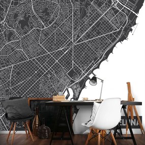 Fototapet - Harta Barcelonei (152,5x104 cm)