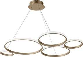Ondaluce - Lustră LED dimerizabilă suspendată pe cablu POIS LED/60W/230V, auriu