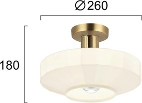 Lustră aplicată VIVIAN 1xE27/40W/230V aurie