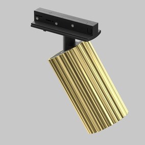 Spot GU10, accesoriu pentru sinele monofazate Unity, Calipso negru/alama