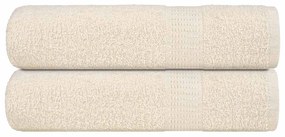 vidaXL Prosoape de duș 2 buc crem 70x140 cm 360 g/m² 100% bumbac