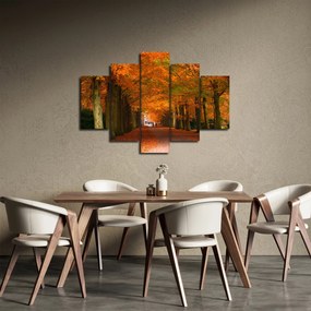 Tablou - Bulevardul de copaci în toamnă (150x105 cm)