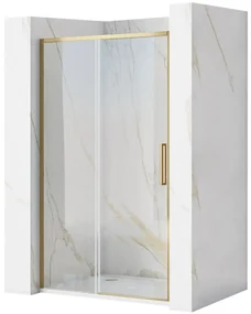 Rea Rapid Slide usi de dus 130 cm culisanta auriu periat sticla transparenta REA-K8590
