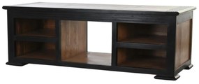 Comoda TV, neagra, din lemn de acacia, Serafina